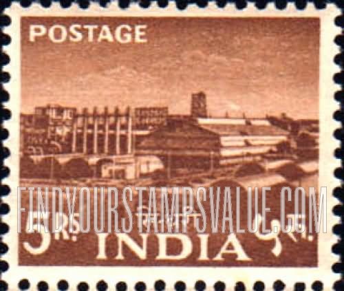 FindYourStampsValue: Republic of India: Sindri fertilizer factory - भारत गणराज्य: सिंदरी उर्वरक कारख़ाना