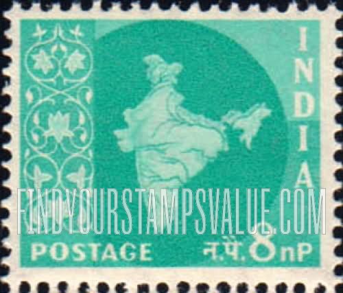 FindYourStampsValue: Republic of India: Map of India - भारत गणराज्य: भारत का नक़्शा