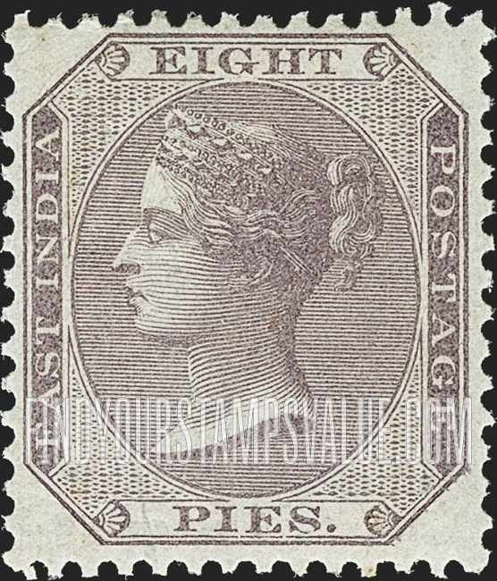FindYourStampsValue: Crown Colony: Queen Victoria - क्राउन कालोनी: महारानी विक्टोरिया