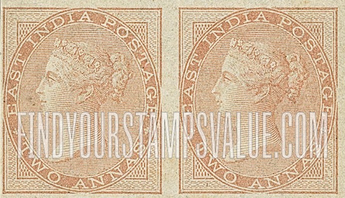 FindYourStampsValue: East India Company: Queen Victoria, Diadem includes Maltese Crosses - ईस्ट इंडिया कंपनी: महारानी विक्टोरिया, माल्टीज़ क्रॉस वाला मुकुट