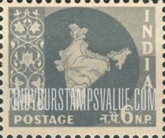 FindYourStampsValue: Republic of India: Map of India - भारत गणराज्य: भारत का नक़्शा