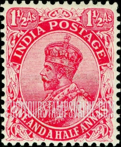 FindYourStampsValue: Empire: King George V, One and a Half - साम्राज्य: राजा जॉर्ज पंचम