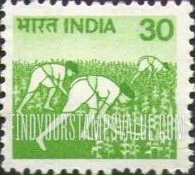 FindYourStampsValue: Republic of India: Women in rice field - भारत गणराज्य: धान के खेत में औरतें