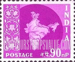 FindYourStampsValue: Republic of India: Map of India - भारत गणराज्य: भारत का नक़्शा