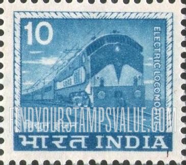 FindYourStampsValue: Republic of India: Electric locomotive - भारत गणराज्य: विद्युत रेल इंजन