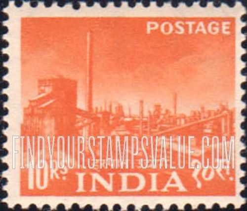 FindYourStampsValue: Republic of India: Steel mill - भारत गणराज्य: इस्पात उद्योग