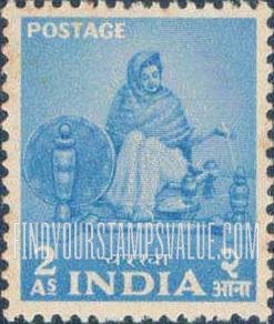 FindYourStampsValue: Republic of India: Spinning Wheel - भारत गणराज्य: चरखा