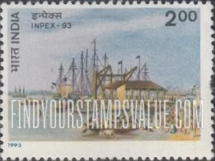FindYourStampsValue: Republic of India: Boats and beach - भारत गणराज्य: नौकाएँ और तट