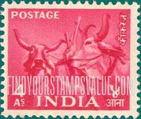 FindYourStampsValue: Republic of India: Kankrej bulls - भारत गणराज्य: काँकरेज बैल