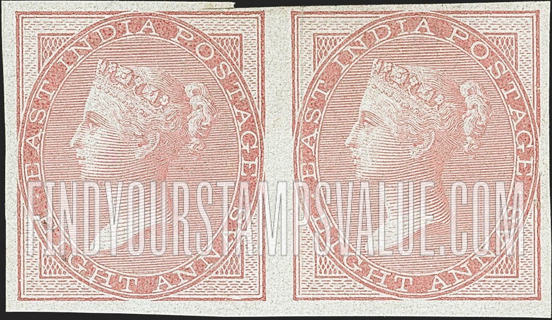 FindYourStampsValue: East India Company: Queen Victoria, Diadem includes Maltese Crosses - ईस्ट इंडिया कंपनी: महारानी विक्टोरिया, माल्टीज़ क्रॉस वाला मुकुट