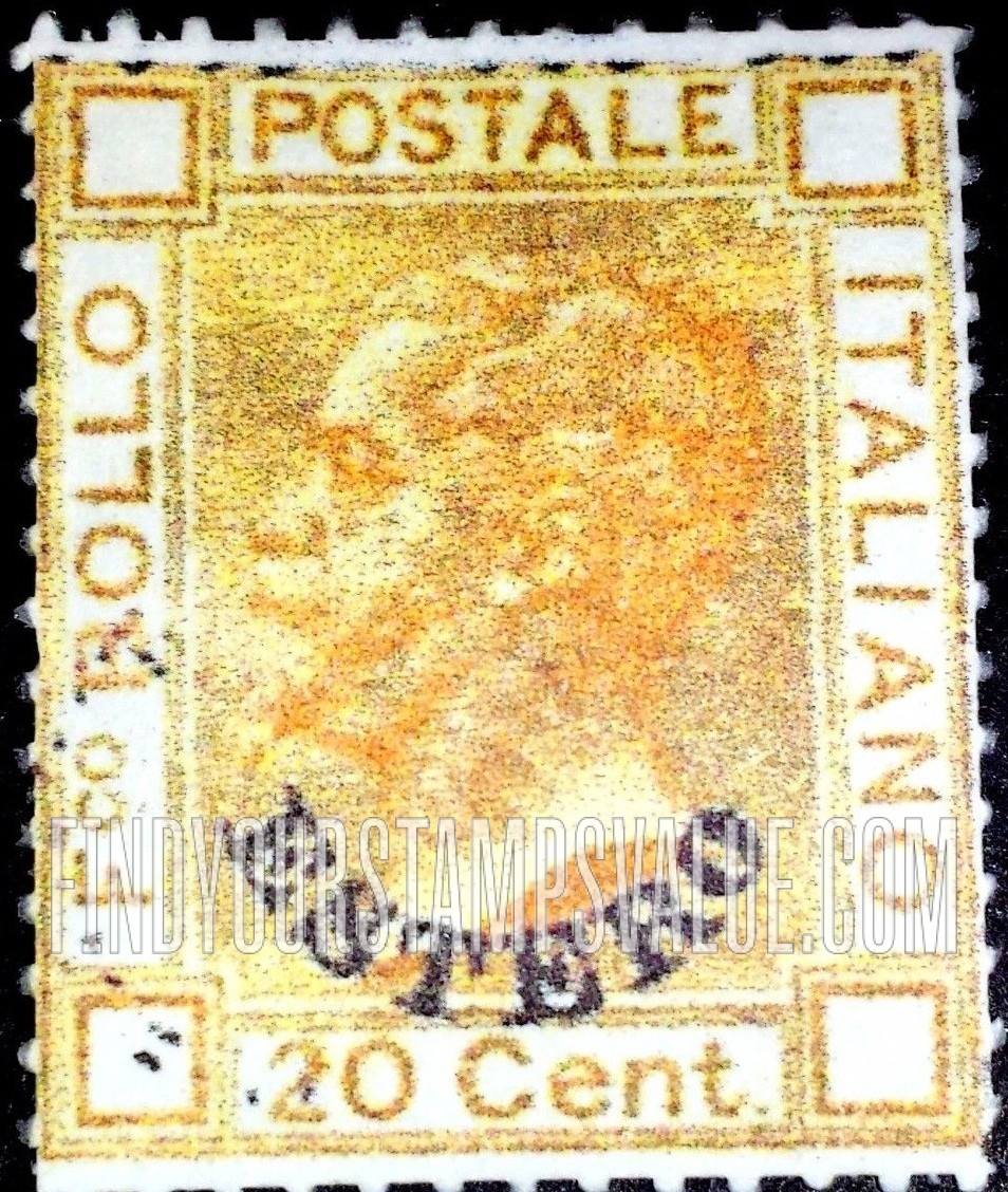 FindYourStampsValue: King Victor Emmanuel II: Italian Stamps with Corner Designs Slightly Altered and Overprinted