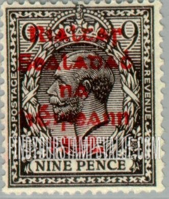 FindYourStampsValue: King George V: Stamps of Great Britain, 1912-22 Overprinted in Shiny to Dull Red