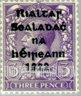 FindYourStampsValue: King George V: Stamps of Great Britain, 1912-22 Overprinted in Shiny to Dull Blue Black