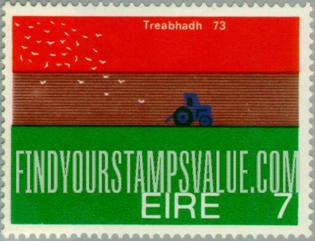 FindYourStampsValue: Tractor Plowing and Birds