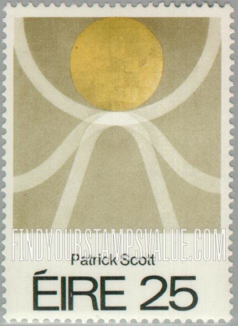 FindYourStampsValue: Gold Painting Number 57, by Patrick Scott