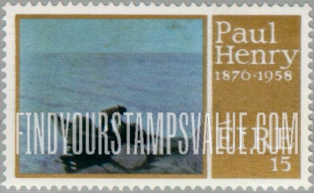 FindYourStampsValue: The Lobster Pots, by Paul Henry