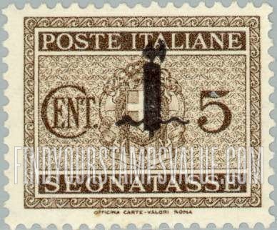 FindYourStampsValue: POSTAGE DUE - Coat of Arms: Overprinted