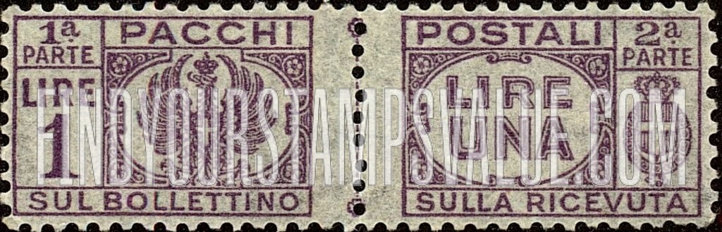 FindYourStampsValue: PARCEL POST - Pacchi Postali: Type of 1927 With Fasces Removed
