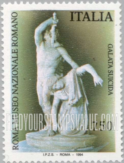 FindYourStampsValue: National Museums: Statue, National Roman Museum