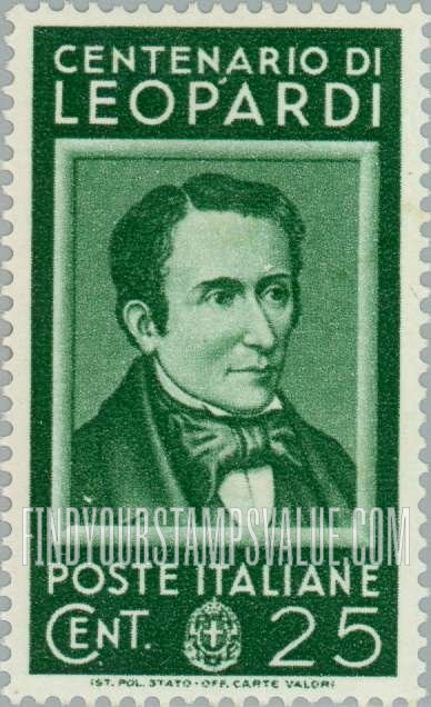 FindYourStampsValue: Count Giacomo Leopardi