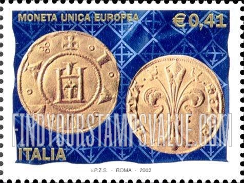 FindYourStampsValue: Introduction of the Euro: Genoan genovino and Florentine florin