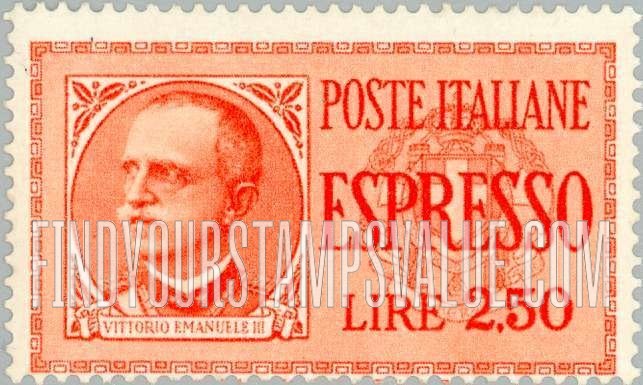 FindYourStampsValue: SPECIAL DELIVERY - King Victor Emmanuel III