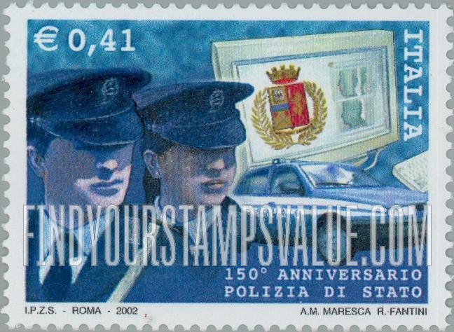 FindYourStampsValue: State Police, 150th Anniversary