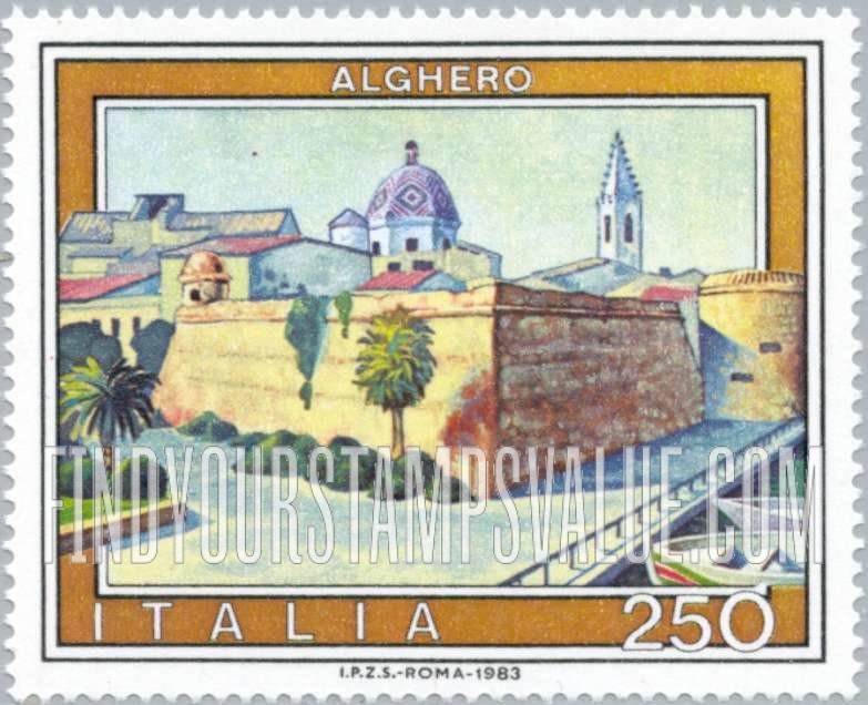 FindYourStampsValue: Tourist Type of 1974: Alghero
