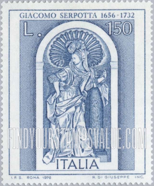 FindYourStampsValue: Fortitude, by Giacomo Serpotta, 1656-1732