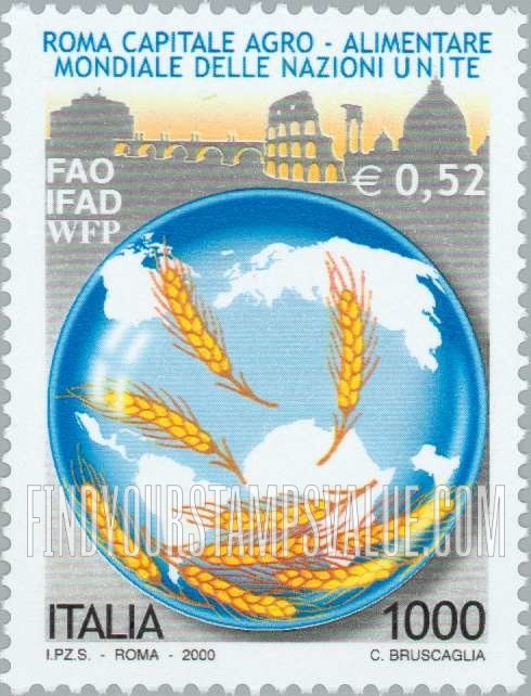FindYourStampsValue: Rome, Headquarters of UN Food and Agriculture Agencies