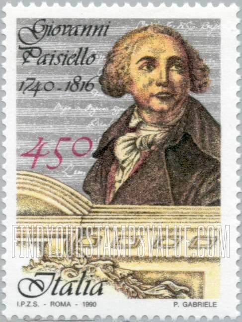 FindYourStampsValue: Giovanni Paisiello (1740-1816), Composer