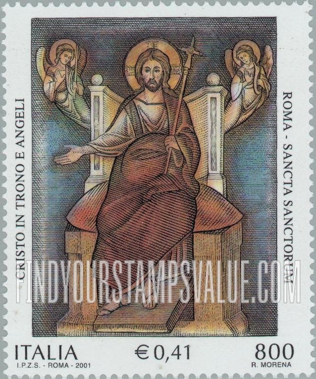 FindYourStampsValue: Enthroned Christ and Angels, Sancta Sanctorum, St. John Lateran Basilica