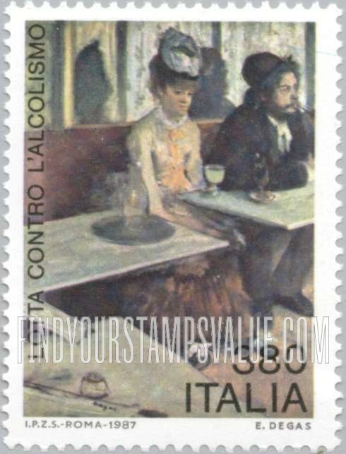 FindYourStampsValue: The Absinthe Drinkers, by Degas