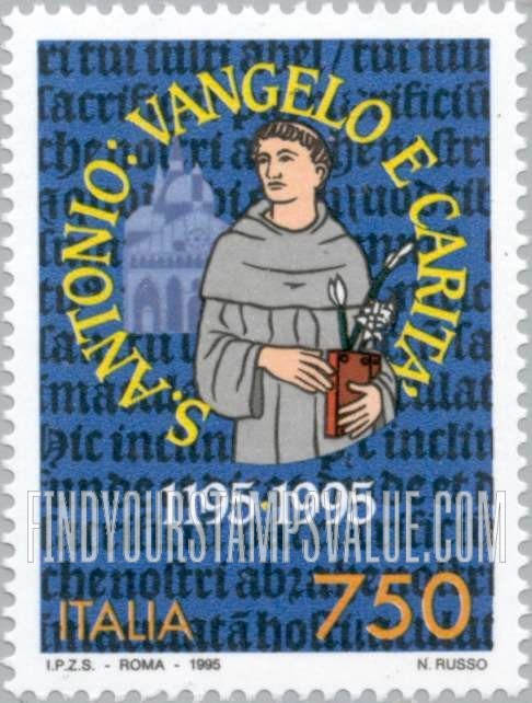 FindYourStampsValue: St. Anthony of Padua (1195-1231)