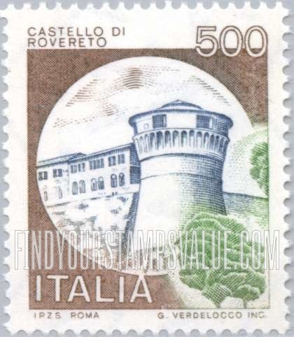 FindYourStampsValue: Castles: Rovereto, Trento