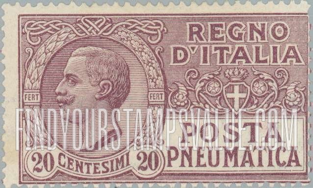 FindYourStampsValue: PNEUMATIC POST - King Victor Emmanuel III