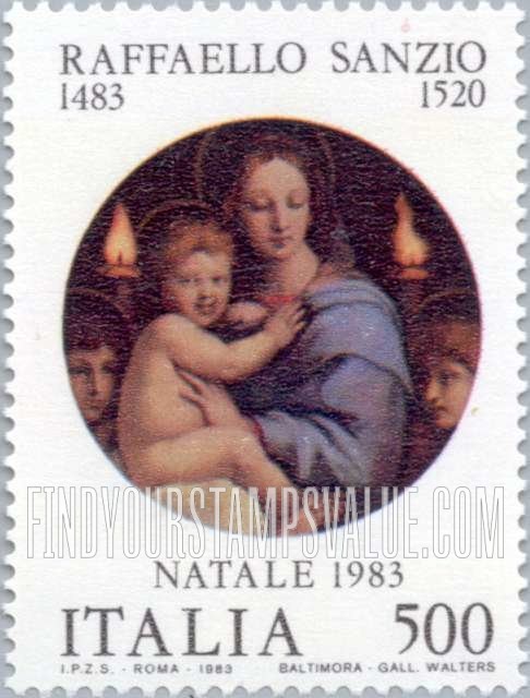 FindYourStampsValue: Christmas: Madonna of the Candelabra