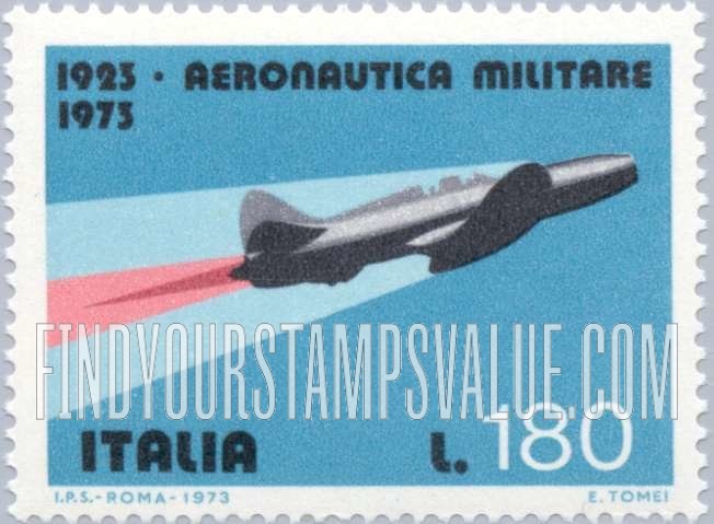 FindYourStampsValue: Camprini-Caproni jet, 1940