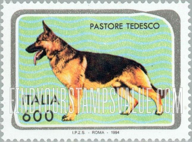 FindYourStampsValue: Dogs: German shepherd