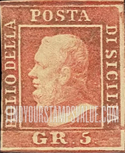 FindYourStampsValue: Sicily: Ferdinand II