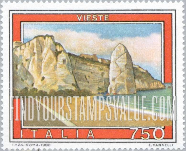 FindYourStampsValue: Tourist Type of 1974: Vieste