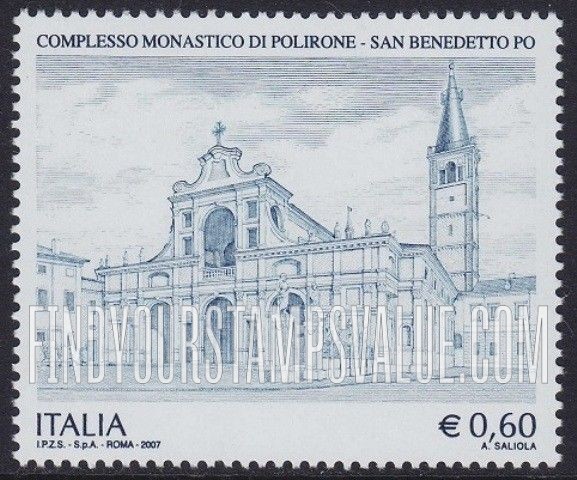 FindYourStampsValue: Polirone Monastery, San Benedetto Po, 1000th Anniversary