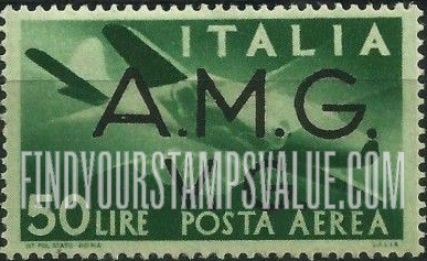FindYourStampsValue: OCCUPATION AIR POST - Plane and Clasped Hands