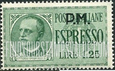 FindYourStampsValue: MILITARY SPECIAL DELIVERY - King Victor Emmanuel III: Overprinted