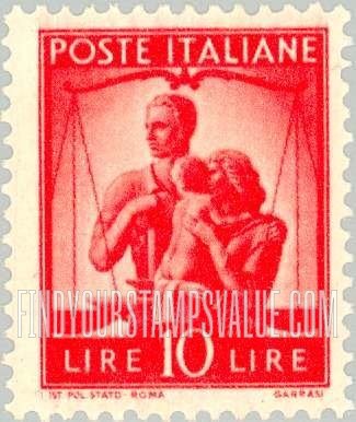 FindYourStampsValue: United Family and Scales: Types of 1945