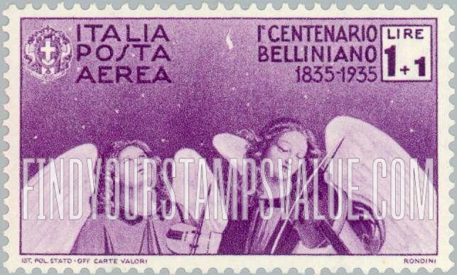 FindYourStampsValue: AIR POST - Angelic Dirge for Bellini