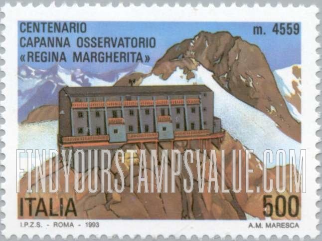 FindYourStampsValue: Regina Margherita Observatory, Centennial