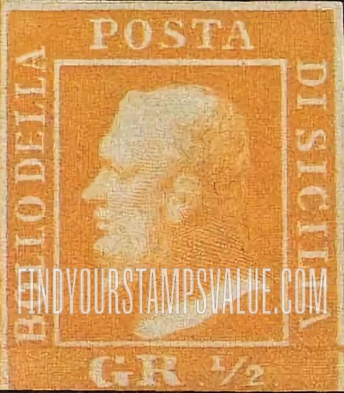 FindYourStampsValue: Sicily: Ferdinand II