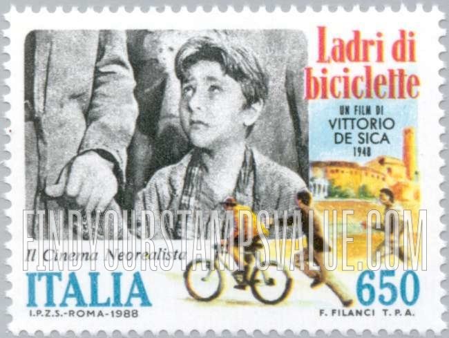FindYourStampsValue: Neorealistic Films: Ladri di Biciclette, 1948, by Vittorio DeSica