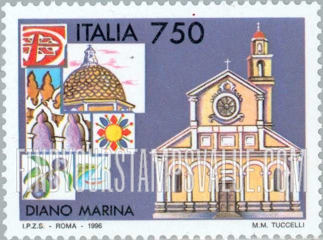 FindYourStampsValue: Tourism: St. Anthony’s Church, Diano Marina